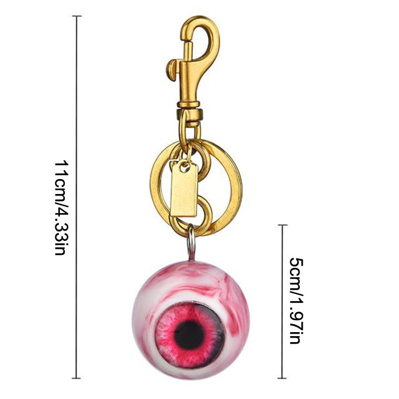 Goth Keychain Horror Eyeball Bag Charms Halloween Accessories Gothic Keychain Key Ring Funny Decor Cool Purse Charms For Men