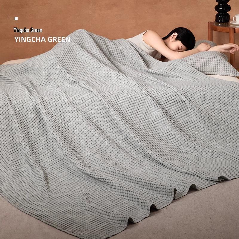 Soft Cotton Gauze Sofa Blanket - Perfect for Summer, Office Naps & Air Conditioning