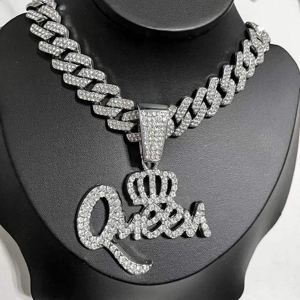 European-American Exaggerated Hip Hop Rhinestone Pendant Jewelry for Men & Women