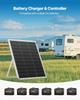 25W 12V Solarpanel Batterieladegerät, Solarbatterie-Erhaltungsladegerät mit intelligentem MPPT-Regler und verstellbarer Montagehalterung, IP67