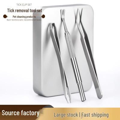 Stainless Steel Pet Tick & Flea Removal Fork for Dogs & Cats