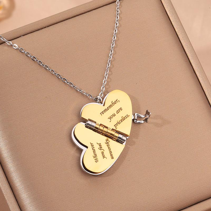 Titanium Steel Love Letter Pendant Necklace for Couples - Clavicle Chain for Girls.