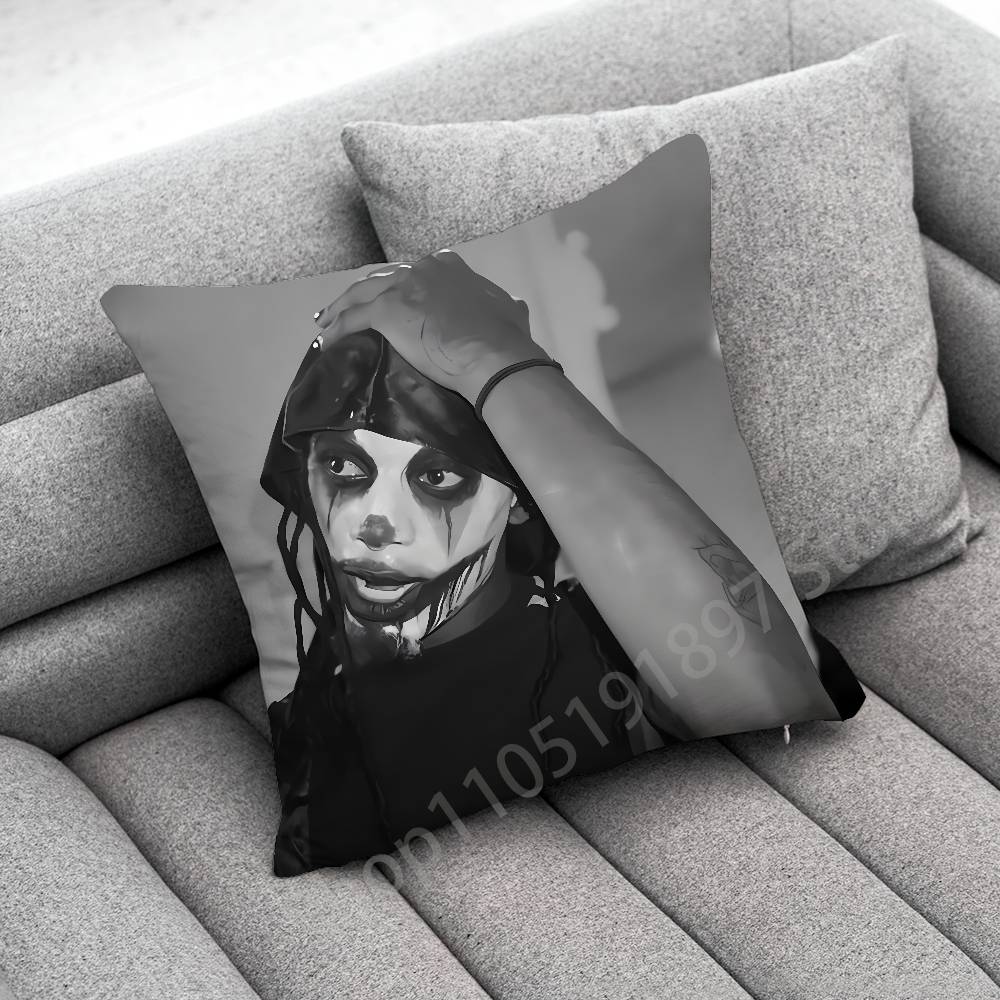 Federa per Cuscino Decorativo P-Playboi C-Carti Music Whole Lotta Red Per 50x50cm 40x40cm 45x45cm 30x30cm Quadrata Federa per Cuscino da Camera