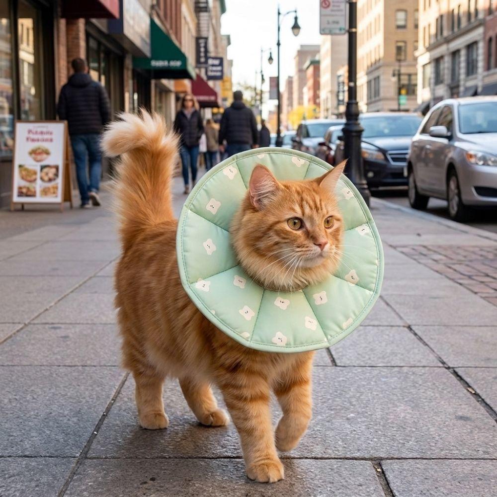 Breathable Pet Recovery Cone Adjustable Anti Licking Cat Collar Cat Recovery Collar Cat Dog