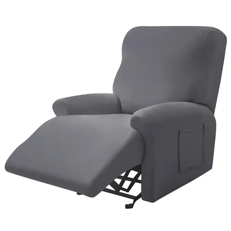 1/2/3/4 Seater Recliner Sofa Covers Elastic Relax  Armchair Cover Stretch Reclining Chair Slipcovers Furniture Protector