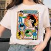 T-shirt Estetica Invocazione Demoni Estate Casual Harajuku Stampa Cartone Animato Satana Manica Corta Top Camiseta Streetwear