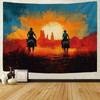Western Cowboy Desert Hunter Aesthetic Tapestry Wall Hanging Home Dormitory Decor Background Poster