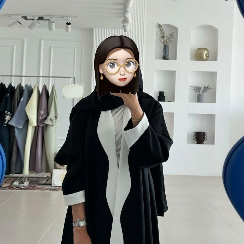 New Middle East Arabic Dubai Black White Fashion Cardigan Robe Dress Color Blocked Robe