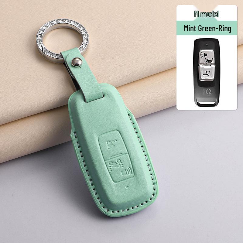 Handgemaakte Motorfietssleutelhoes voor Click150, Vario150, PCX160 - Twee Knoppen Stijl