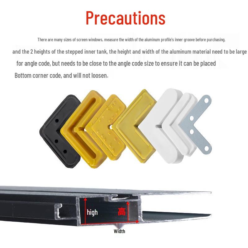 Old-Fashioned Aluminum Alloy 90-Degree Screen Window Corner Connectors