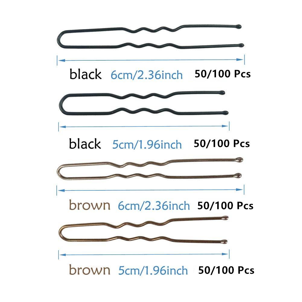 New style Blonde Bobby Pins U Shaped Hair Pins Gold/Black/Brown/Sliver Hair Pins for Buns for Women Girls (2/2.4 inch)