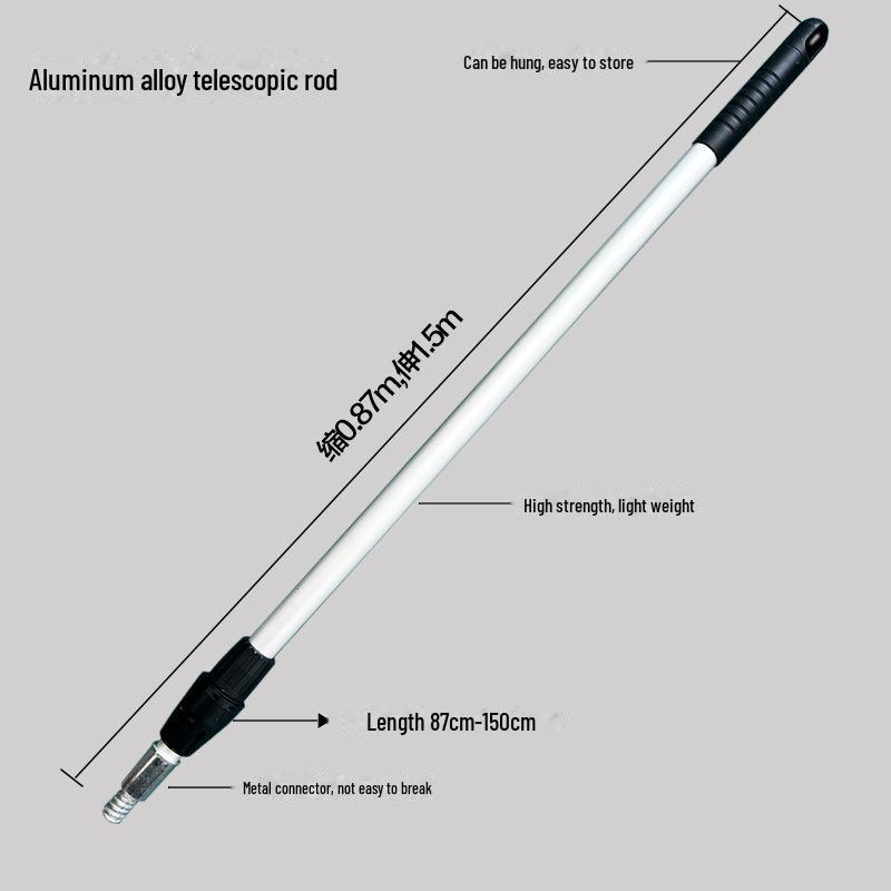 Telescopic Car Cleaning Brush with Soft Bristles, Long Handle, and Absorbent Mop Head