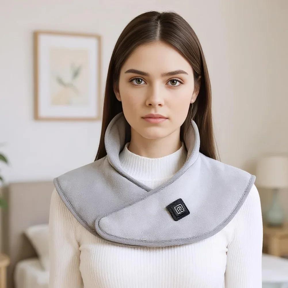 1PC USB Electric Heating Neck Shawl Integrated Hot Compress 45°C, 55°C, And 65°C 3 Temperature Settings For Ultimate Comfort