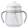 Combi Rakumug First 240ml Straw, Border, White,