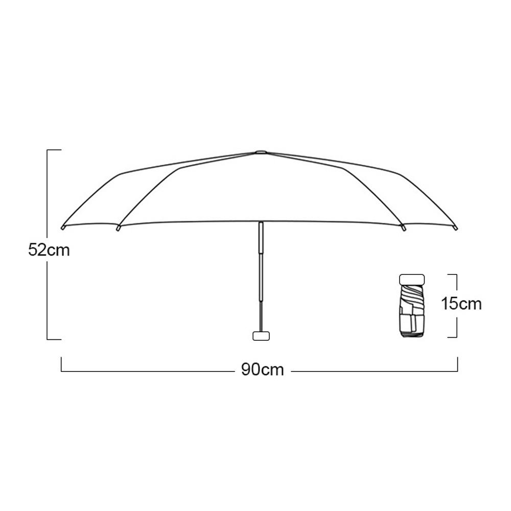 Mini Travel Sun Umbrella Waterproof Folding Umbrella Capsule Shape Umbrella with Case