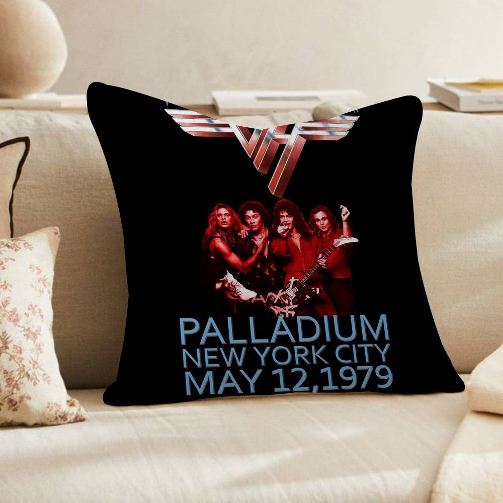 Van Halen Retro rock band Cushion Cover x Polyester Sofa Cushions Decorative Throw Pillows Home Decoration Pillowcover