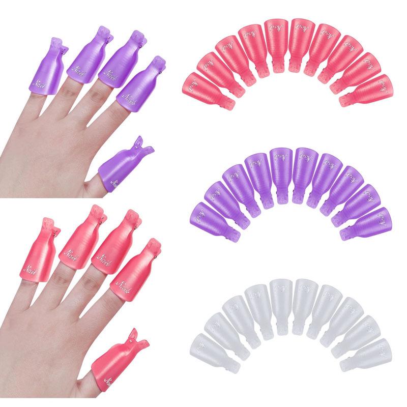 Nail Gel Removal Clips and Cotton Pad Set for Easy Gel Polish Removal