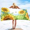 Microfiber Sunflowers Beach Towel,Flower Sunset Beach Towels Oversized, Super Soft Quick Dry Sand Free Lightweight Pool Towels