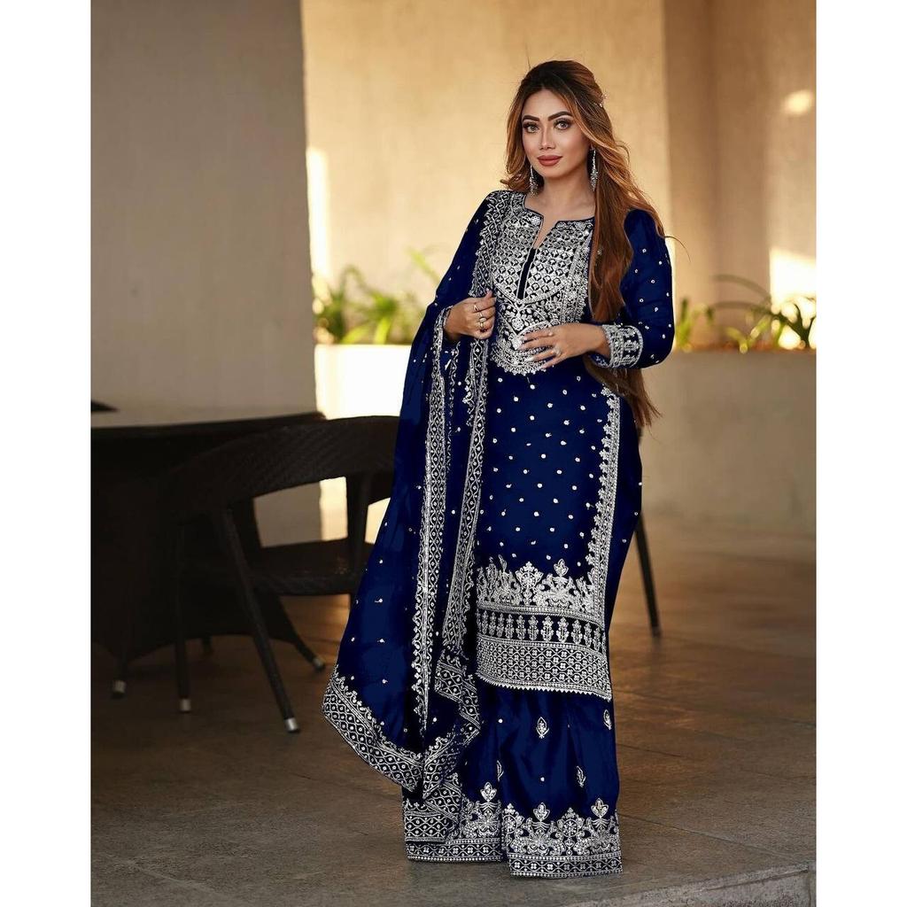 Women Bollywood Ready To Wear Sharara Salwar Suit Party Wear Salwar Kameez Set SC-2198