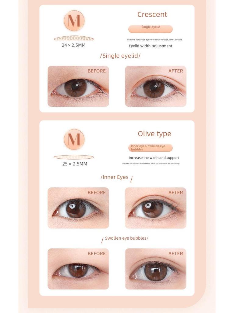 AKF Invisible Double Eyelid Stickers for Women with Natural Shaping, Ideal for Swollen Eyelids, in a Mirror Box.