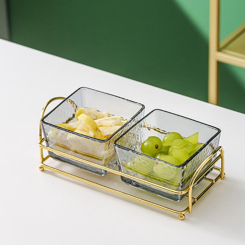 ME Hammered Glass Sectional Serving Platter 1 Set