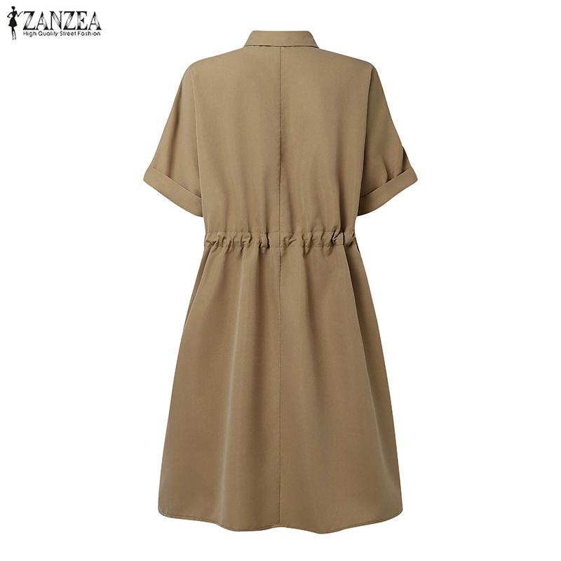 ZANZEA Women Classic Collar Loose Casual Half Sleeve Short Jumpsuits