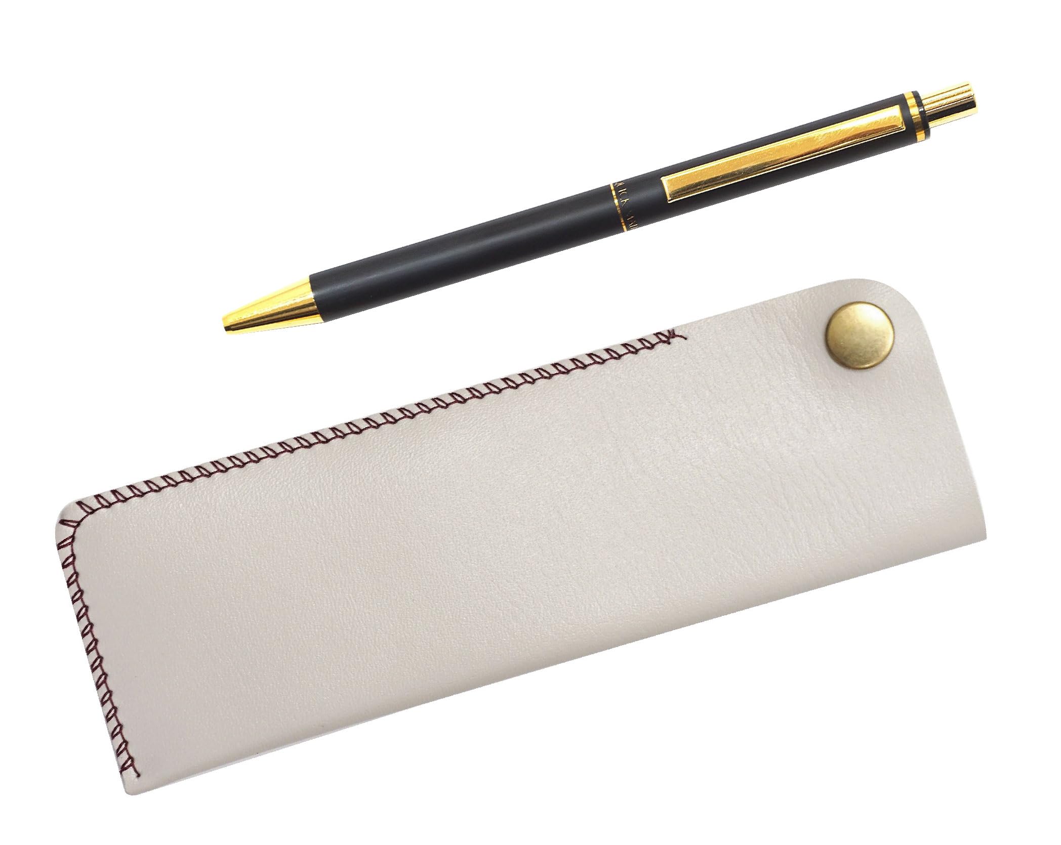 

Takizawa NQ25 Standard Size Metal Straight Knock Pen Case with Horizontal Double Anodized Ring Ballpoint Pen Set Pack of Snap, (White, 3) чёрный