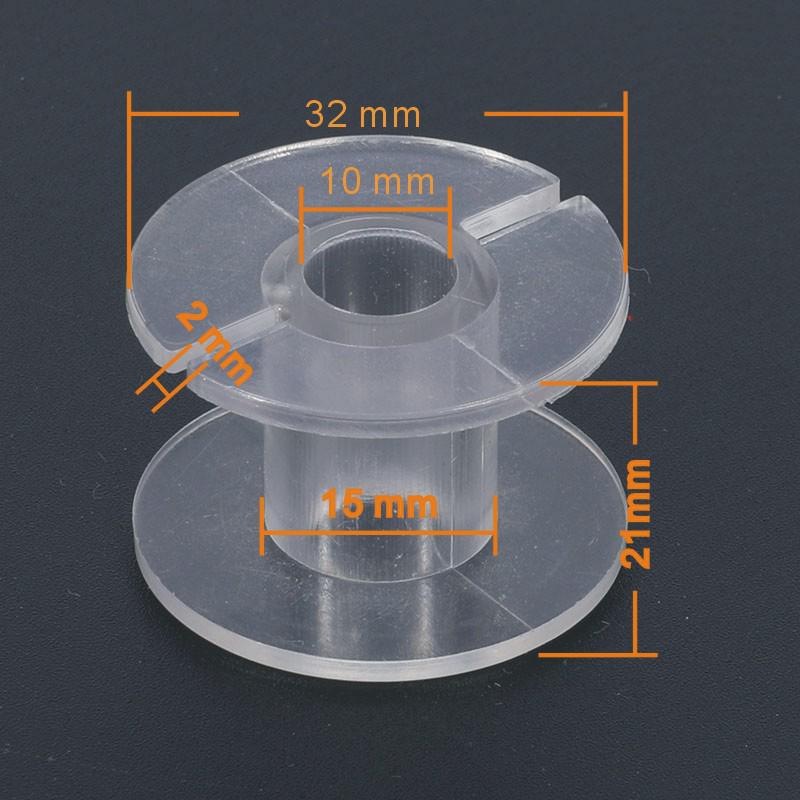 Clear Round Skeleton Plastic Spool for Audio Inductor Coil