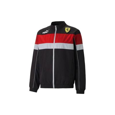 Giacca Uomo Esterno Ferrari Racing Series Color Block con Zip e Collo Alto Rosso Ferrari 538157-01