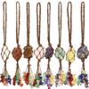 Seven-Color Crystal Pendant with Hand-Woven Tassel for Car or Home Decor