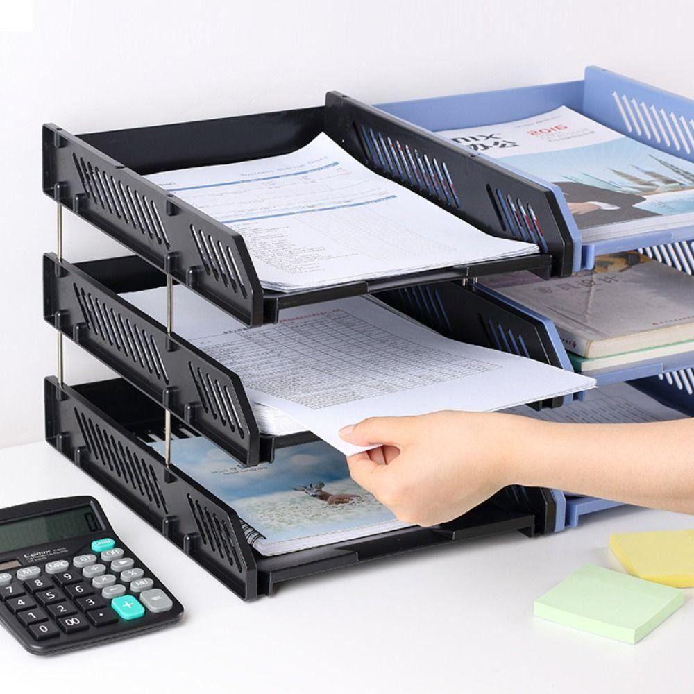 Stackable File Rack Vertical A4 File Tray New Letter Tray  for Home Office School