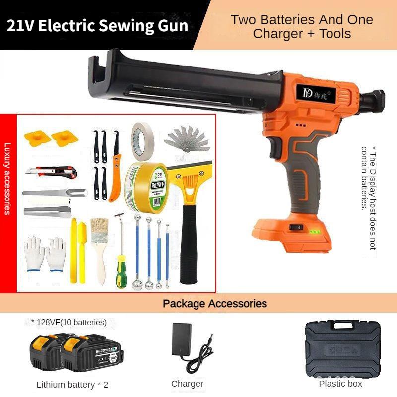 21V Fully Automatic Beauty Seam Glue Machine Household Repair Power Tool Electric Double Tube Glue Gun