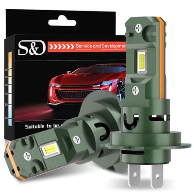 2 adet 25000LM H7 LED Ampul Far Kiti Mini Kablosuz 50 W CSP Araba Far Otomatik Diyot Lambaları H7 Turbo Led 12 V Beyaz 6500 K