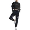 Calvin Klein Reflective Stripe Letter Print Hooded Pullover Sweatshirt Women Tops Space-Black 4WF3W325-001