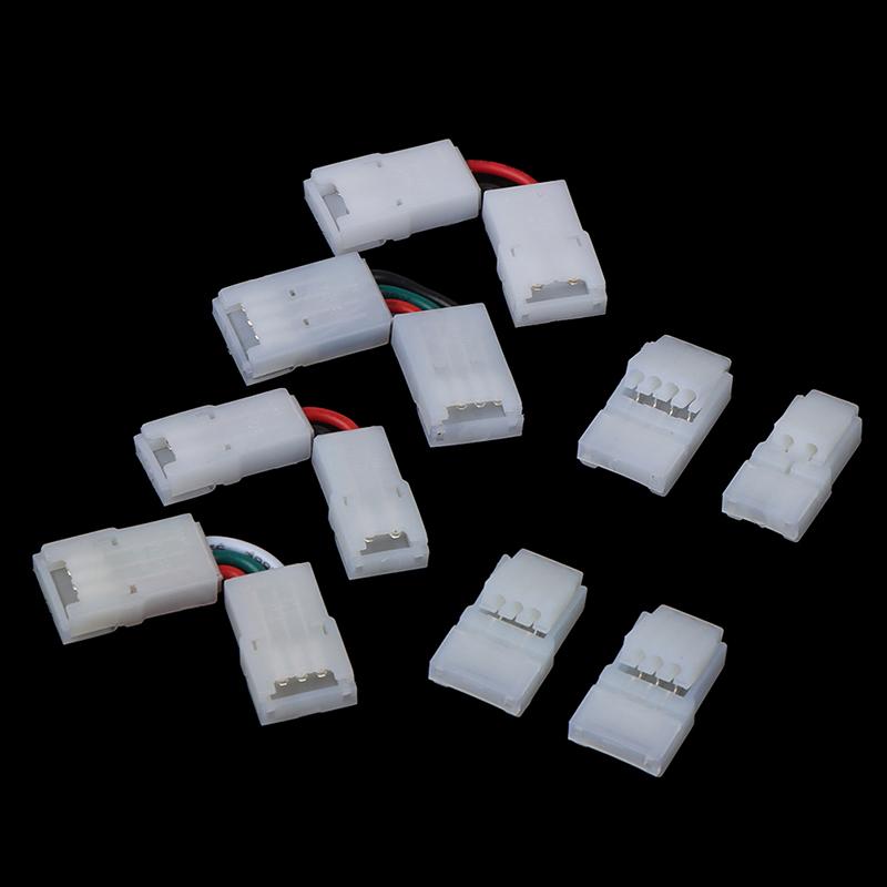 

2/3/4-контактный светодиодный разъем 8/10 мм L-образный регулируемый угловой разъем