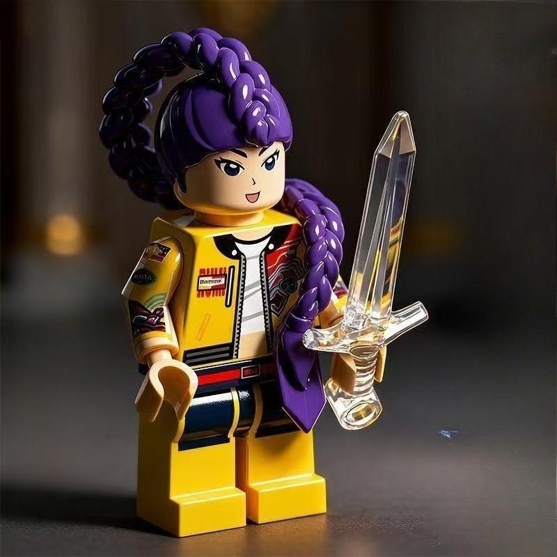 Mini Kpop Demons Hunters Assembling Figurine Model Building Blocks Toys Zoe Rumi Mira Girl Fans Collection Christmas Gift