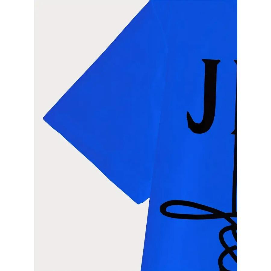 Tricou Elegant pentru Bărbați Negru & Albastru cu Imprimeu 3D Cruce & Text - "Isus este Dumnezeul meu - Mânecă Scurtă Confortabilă, Gât Rotund