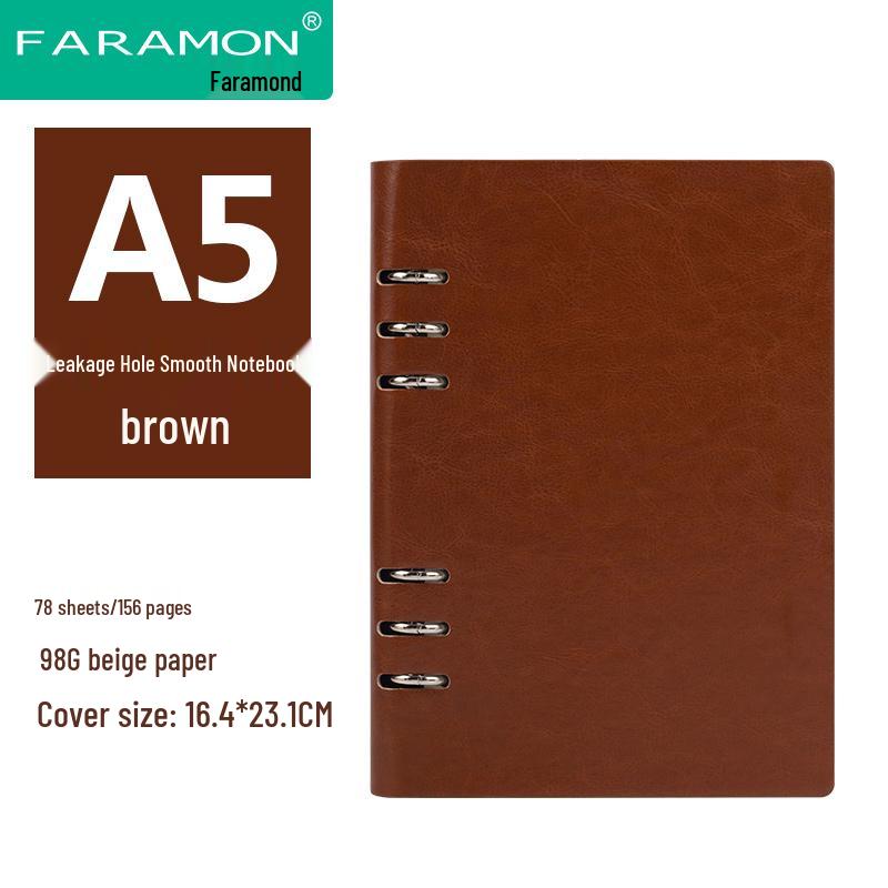 2024 A5 & B5 Loose-Leaf Business Notebook with Removable Ring Binder