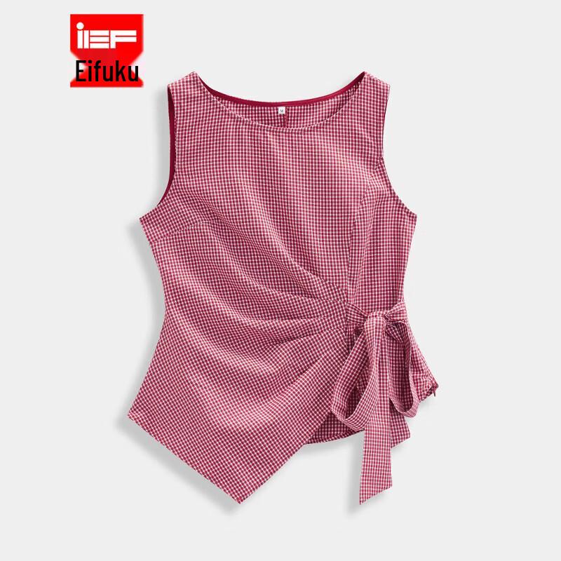 IEF Korean Style Plaid Camisole L
