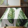 Grüne Blätter Tischdecke Modern Bedruckt Runde Platzsets für Esszimmerdeko 4er-Set mit Tischdeko-Accessoires Pe