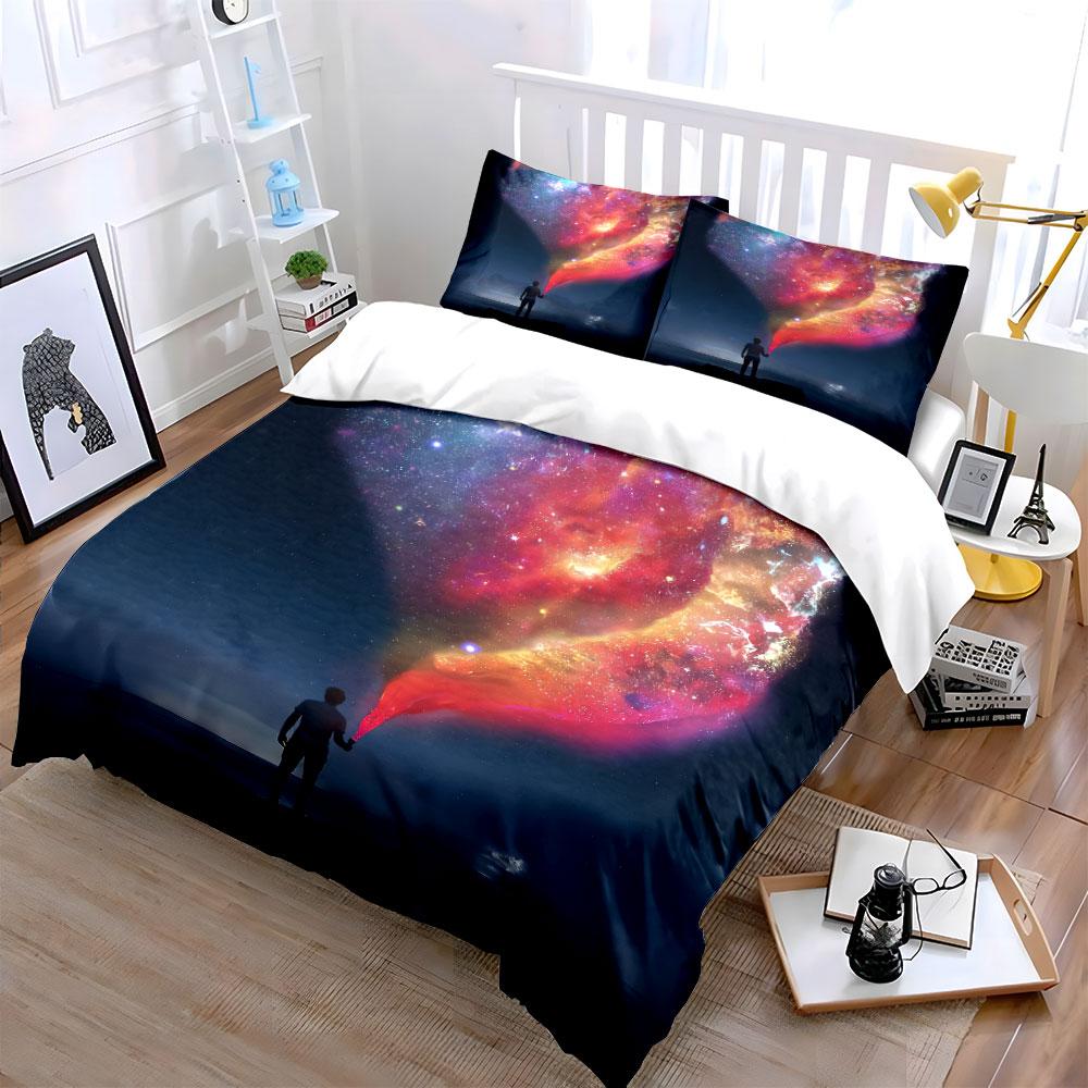 Galaxy Art Set Home Decor Soft Comfortable Duvet Cover Bedding Set Included 1*Duvet Cover & 2*Pillowcases, Gift