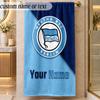 Beach Towelhertha Bsc Custom Name Text Personalized Soft Towel for Beach Pool Indoor Home Decor Gift
