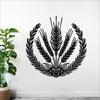 1pc Rustic Iron Wheat Sheaf Wall Art, Farmhouse Metal Wheat Stalk Sculpture for Harvest Thanksgiving Christmas Easter Decor, Weather Resistant