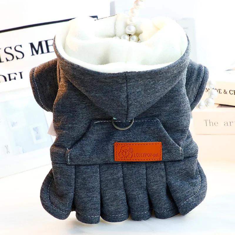 Winter Hundekleidung Prinzessin Katzenkleid Mantel für kleine Hunde Teddy Haustier Jacke mit Loch für die Leine Ropa Para Perro