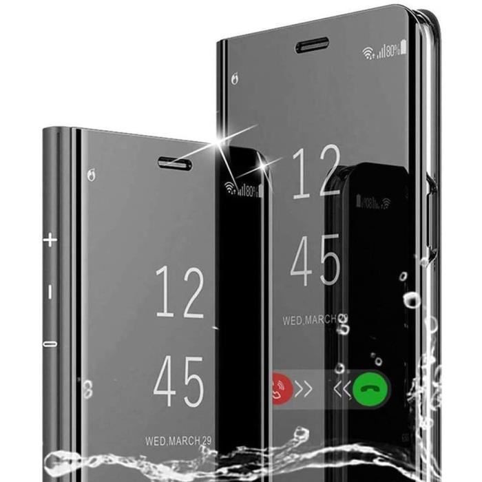 Protective Case - BOOLING - Smart Flip Cover - Black - for Samsung Galaxy A25 5G - Shockproof - 2 Tempered Glasses