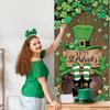 St Patricks Day Decorations Irish Shamrock Door Cover Saint Patricks Day Front Porch Welcome Sign St. Patrick's Day Decorations for Home Party