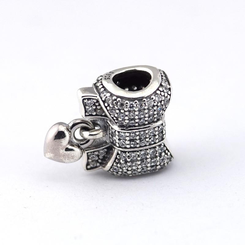 

Подвески в форме сердца из стерлингового серебра 925 пробы, прозрачные бусины с фианитом, подходят для европейских браслетов, подвески из серебра 925 пробы, ювелирные изделия, подарок «сделай сам»