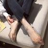 Fashion Netcelebrity Transparent Crystal Peep Toe Slingback Woman Pumps Gold/silver Slip On Slides Clear Thin High Heels Shoes Women2025