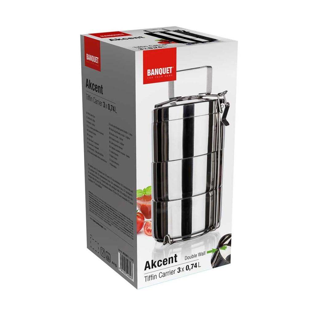 FOOD FLASK 3 x 740ml BANQUET AKCENT