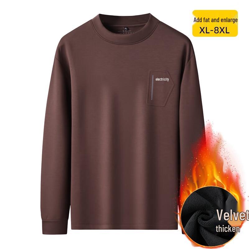 

Мужской флисовый свитшот большого размера с круглым вырезом 4XL